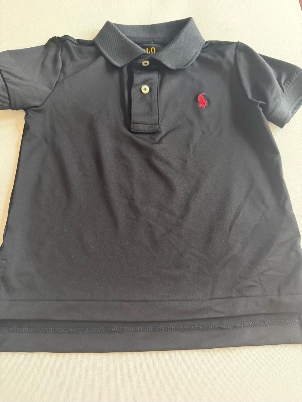 Polo by Ralph Lauren Navy Kids Polo with Red Pony Embroidery